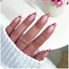 image:imageBABALAL Round Press on Nails Medium Fake Nails Red Glue on Nails Christmas Santa Decoration Acrylic Nails 24PCS Oval Manicure False Nails for Women and GirlsBBXMAS14