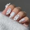image:imageBABALAL Press on Nails Almond Medium Fake Nails Brown Tortoise French Tip Glue ons Gold Chrome Sun Star Design 3D Handmade 24Pcs Glossy Acrylic False NailsCNB122