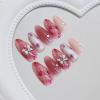 image:imageBABALAL Press on Nails Almond Medium Fake Nails Brown Tortoise French Tip Glue ons Gold Chrome Sun Star Design 3D Handmade 24Pcs Glossy Acrylic False NailsCNB121