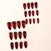 image:imageBABALAL Press on Nails Almond Medium Fake Nails Brown Tortoise French Tip Glue ons Gold Chrome Sun Star Design 3D Handmade 24Pcs Glossy Acrylic False NailsCNB113