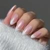 image:imageBABALAL Press on Nails Almond Medium Fake Nails Brown Tortoise French Tip Glue ons Gold Chrome Sun Star Design 3D Handmade 24Pcs Glossy Acrylic False NailsCNB108
