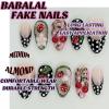 image:imageBABALAL Press on Nails Almond Medium Fake Nails Brown Tortoise French Tip Glue ons Gold Chrome Sun Star Design 3D Handmade 24Pcs Glossy Acrylic False NailsCNB107