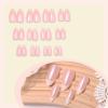 image:imageBABALAL Press on Nails Almond Medium Fake Nails Brown Tortoise French Tip Glue ons Gold Chrome Sun Star Design 3D Handmade 24Pcs Glossy Acrylic False NailsCNB108