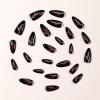 image:imageBABALAL Press on Nails Almond Medium Fake Nails Brown Tortoise French Tip Glue ons Gold Chrome Sun Star Design 3D Handmade 24Pcs Glossy Acrylic False NailsCNB105