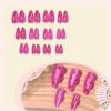 image:imageBABALAL Press on Nails Almond Medium Fake Nails Brown Tortoise French Tip Glue ons Gold Chrome Sun Star Design 3D Handmade 24Pcs Glossy Acrylic False NailsCNB119