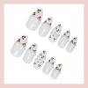 image:imageBABALAL Press on Nails Almond Medium Fake Nails Brown Tortoise French Tip Glue ons Gold Chrome Sun Star Design 3D Handmade 24Pcs Glossy Acrylic False NailsCNB122