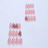 image:imageBABALAL Press on Nails Almond Medium Fake Nails Brown Tortoise French Tip Glue ons Gold Chrome Sun Star Design 3D Handmade 24Pcs Glossy Acrylic False NailsCNB115