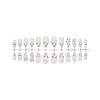 image:imageBABALAL Press on Nails Almond Medium Fake Nails Brown Tortoise French Tip Glue ons Gold Chrome Sun Star Design 3D Handmade 24Pcs Glossy Acrylic False NailsCNB122