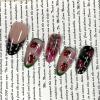 image:imageBABALAL Press on Nails Almond Medium Fake Nails Brown Tortoise French Tip Glue ons Gold Chrome Sun Star Design 3D Handmade 24Pcs Glossy Acrylic False NailsCNB107