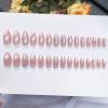 image:imageBABALAL Press on Nails Almond Medium Fake Nails Brown Tortoise French Tip Glue ons Gold Chrome Sun Star Design 3D Handmade 24Pcs Glossy Acrylic False NailsCNB111