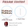 image:imageBABALAL Winter Press on Nails  Long Coffin Glue on Nails Black White Acrylic Snowflake Design Matte Trendy Fake Nails 24Pcs BallerinaDU009