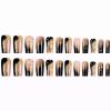 image:imageBABALAL Winter Press on Nails  Long Coffin Glue on Nails Black White Acrylic Snowflake Design Matte Trendy Fake Nails 24Pcs BallerinaDU009