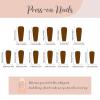 image:imageBABALAL Winter Press on Nails  Long Coffin Glue on Nails Black White Acrylic Snowflake Design Matte Trendy Fake Nails 24Pcs BallerinaDU010