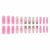 image:imageBABALAL Winter Press on Nails  Long Coffin Glue on Nails Black White Acrylic Snowflake Design Matte Trendy Fake Nails 24Pcs BallerinaDU021