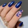 image:imageBABALAL Press on Nails Almond Medium Fake Nails Brown Tortoise French Tip Glue ons Gold Chrome Sun Star Design 3D Handmade 24Pcs Glossy Acrylic False NailsCNB102