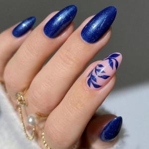 image:imageBABALAL Press on Nails Almond Medium Fake Nails Brown Tortoise French Tip Glue ons Gold Chrome Sun Star Design 3D Handmade 24Pcs Glossy Acrylic False NailsCNB102