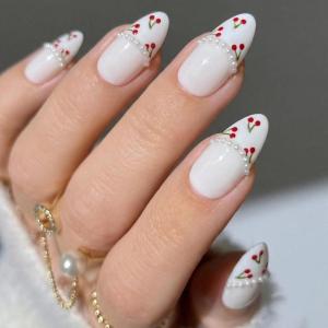 image:imageBABALAL Press on Nails Almond Medium Fake Nails Brown Tortoise French Tip Glue ons Gold Chrome Sun Star Design 3D Handmade 24Pcs Glossy Acrylic False NailsCNB122