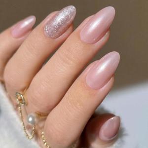 image:imageBABALAL Press on Nails Almond Medium Fake Nails Brown Tortoise French Tip Glue ons Gold Chrome Sun Star Design 3D Handmade 24Pcs Glossy Acrylic False NailsCNB111