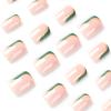 image:imageBABALAL Press on Nails Medium Square Fake Nails  Brown Tortoise Fall Acrylic French Tip Flower amp Polka Dot Print 24Pcs Glossy Full Cover False NailsFNf403