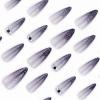 image:imageBABALAL Press on Nails Long Stiletto Fake Nails Ruby Red French Tip Glue on Star Design Acrylic False Nails 24Pcs Almond Glossy Stick onANS221