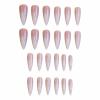 image:imageBABALAL Press on Nails Long Stiletto Fake Nails Ruby Red French Tip Glue on Star Design Acrylic False Nails 24Pcs Almond Glossy Stick onANS223