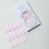 image:imageBABALAL Press on Nails Long Stiletto Fake Nails Ruby Red French Tip Glue on Star Design Acrylic False Nails 24Pcs Almond Glossy Stick onANS224