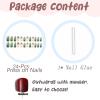 image:imageBABALAL Green Press on Medium Squoval False Nails  French Tip Acrylic Nails 24 Pcs  Gold Design