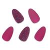 image:imageBABALAL Almond Press on Fake Nails Medium Purple Glitter Glue on Stiletto Acrylic Nails 24Pcs Bling False Nails with Glue