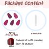 image:imageBABALAL Almond Press on Fake Nails Medium Purple Glitter Glue on Stiletto Acrylic Nails 24Pcs Bling False Nails with Glue