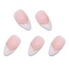 image:imageBABALAL Almond Press on Nails Medium Fake Nails White French Tip Glue on Acrylic Nails 24Pcs Stiletto Stick on False Nails