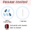 image:imageBABALAL Glitter Press On Nails Medium Almond Blue Glue on Stiletto 24pcs Manicure Shiny False Acrylic Nails for Women and Girls