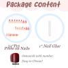 image:imageBABALAL Press on False Nails Medium Almond Fake Nails Pink Heart Cherry Full Cover Stick on Acrylic Glue on Nails for Women 24PcsBNM02