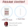 image:imageBABALAL Press on False Nails Medium Almond Fake Nails Pink Heart Cherry Full Cover Stick on Acrylic Glue on Nails for Women 24PcsBNM09