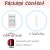 image:imageBABALAL Press on False Nails Medium Almond Fake Nails Pink Heart Cherry Full Cover Stick on Acrylic Glue on Nails for Women 24PcsBNM10