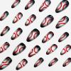image:imageBABALAL Press on False Nails Medium Almond Fake Nails Pink Heart Cherry Full Cover Stick on Acrylic Glue on Nails for Women 24PcsBNM11