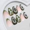 image:imageBABALAL Press on False Nails Medium Almond Fake Nails Pink Heart Cherry Full Cover Stick on Acrylic Glue on Nails for Women 24PcsBNM13