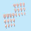 image:imageBABALAL Press on False Nails Medium Almond Fake Nails Pink Heart Cherry Full Cover Stick on Acrylic Glue on Nails for Women 24PcsBNM14