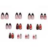 image:imageBABALAL Press on False Nails Medium Almond Fake Nails Pink Heart Cherry Full Cover Stick on Acrylic Glue on Nails for Women 24PcsBNM15brown