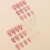 image:imageBABALAL Press on False Nails Medium Almond Fake Nails Pink Heart Cherry Full Cover Stick on Acrylic Glue on Nails for Women 24PcsBNM20