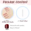 image:imageBABALAL Press on False Nails Medium Almond Fake Nails Pink Heart Cherry Full Cover Stick on Acrylic Glue on Nails for Women 24PcsBNM20