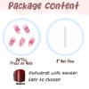 image:imageBABALAL Press on False Nails Medium Almond Fake Nails Pink Heart Cherry Full Cover Stick on Acrylic Glue on Nails for Women 24PcsBNm26