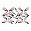 image:imageBABALAL Stiletto Press on Nails Long Fake Nails Black Red Glue on Nails Almond Acrylic Nails with Goth Design Stick on Nails for Women and Girls 24PcsNq202blue