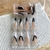 image:imageBABALAL Stiletto Press on Nails Long Fake Nails Black Red Glue on Nails Almond Acrylic Nails with Goth Design Stick on Nails for Women and Girls 24PcsNq205bw