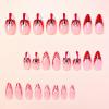 image:imageBABALAL Valentines Press on Nails Medium Almond  Red Glitter Fake Nails Sparkly Glossy Full Cover Acrylic Nails with Heart Branch Designs Reusable Glue on for Women 24PcsBNUA121