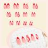 image:imageBABALAL Valentines Press on Nails Medium Almond  Red Glitter Fake Nails Sparkly Glossy Full Cover Acrylic Nails with Heart Branch Designs Reusable Glue on for Women 24PcsBNUA112
