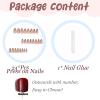 image:imageBABALAL Valentines Press on Nails Medium Almond  Red Glitter Fake Nails Sparkly Glossy Full Cover Acrylic Nails with Heart Branch Designs Reusable Glue on for Women 24PcsBNUA123