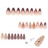 image:imageBABALAL Valentines Press on Nails Medium Almond  Red Glitter Fake Nails Sparkly Glossy Full Cover Acrylic Nails with Heart Branch Designs Reusable Glue on for Women 24PcsBNUA109