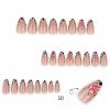 image:imageBABALAL Valentines Press on Nails Medium Almond  Red Glitter Fake Nails Sparkly Glossy Full Cover Acrylic Nails with Heart Branch Designs Reusable Glue on for Women 24PcsBNUA123