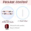 image:imageBABALAL Valentines Press on Nails Medium Almond  Red Glitter Fake Nails Sparkly Glossy Full Cover Acrylic Nails with Heart Branch Designs Reusable Glue on for Women 24PcsBNUA102