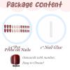 image:imageBABALAL Valentines Press on Nails Medium Almond  Red Glitter Fake Nails Sparkly Glossy Full Cover Acrylic Nails with Heart Branch Designs Reusable Glue on for Women 24PcsBNUA105